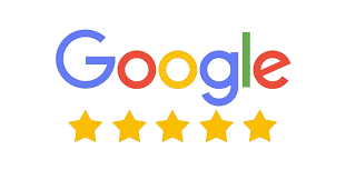 logotipo de google con cinco estrellas doradas debajo